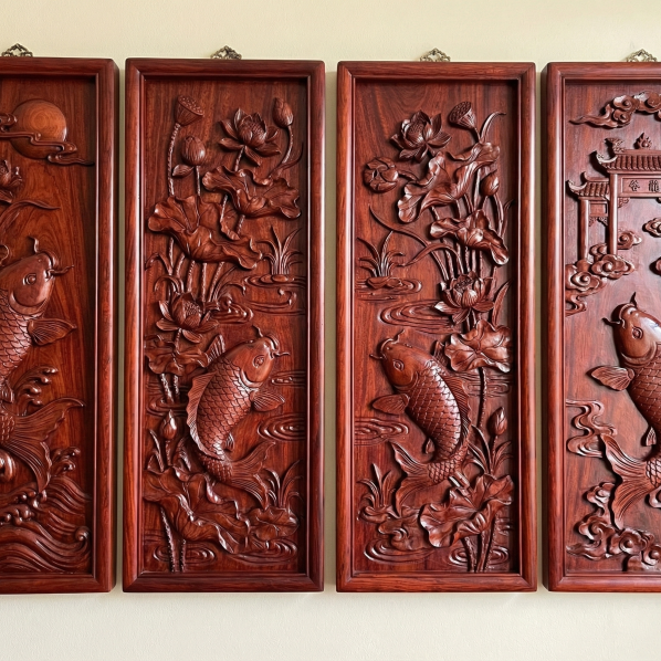 Tranh gỗ tứ quý